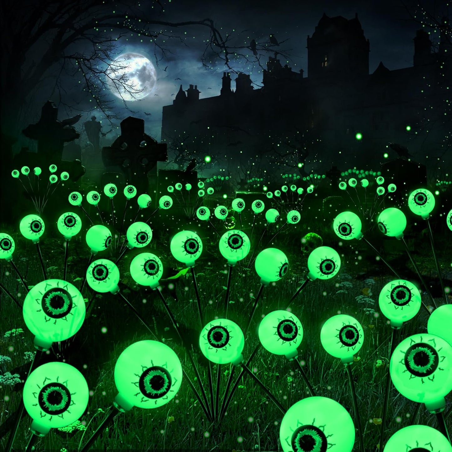 Halloween Solar Eyeball Lights for Spooky Outdoor Decor