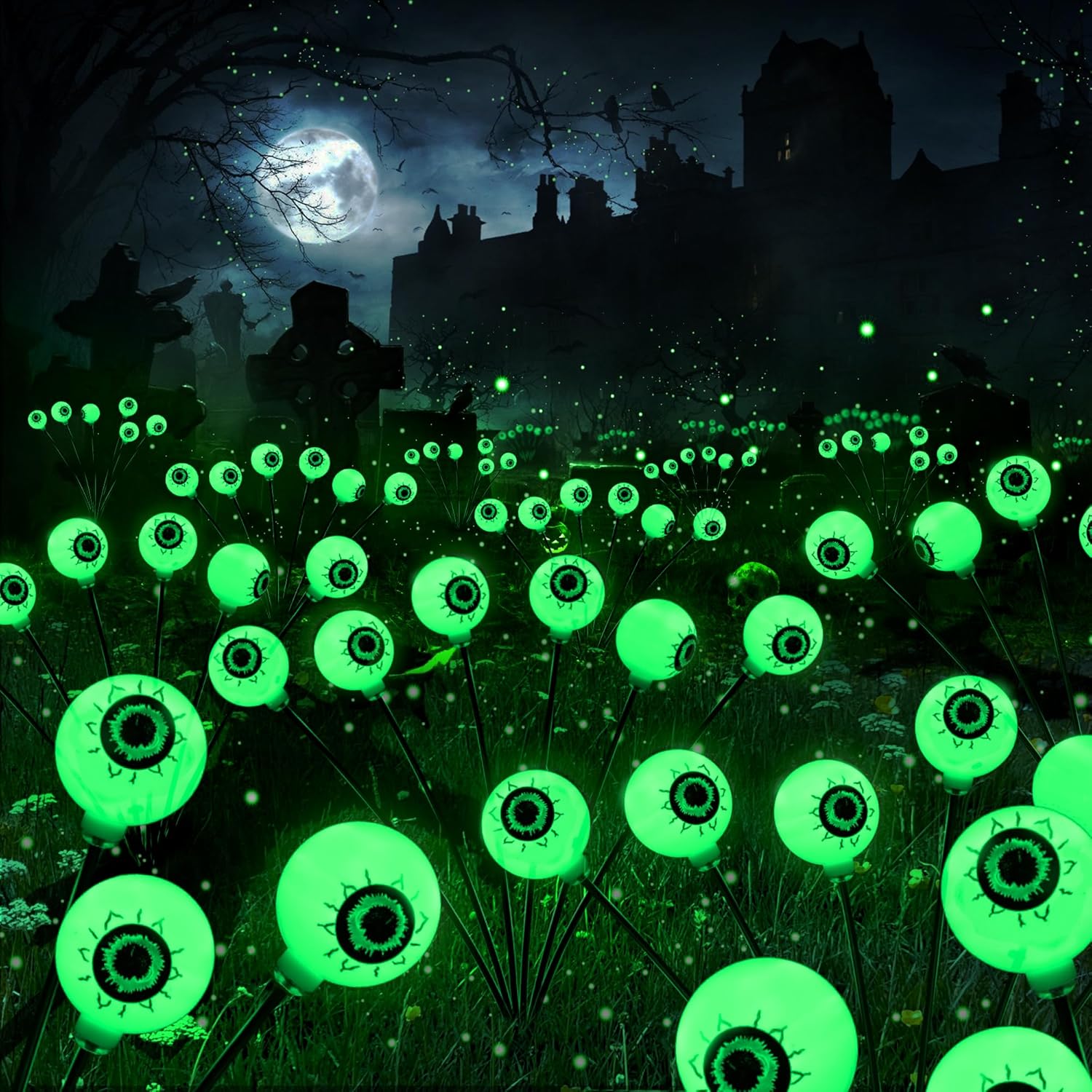 Halloween Solar Eyeball Lights for Spooky Outdoor Decor