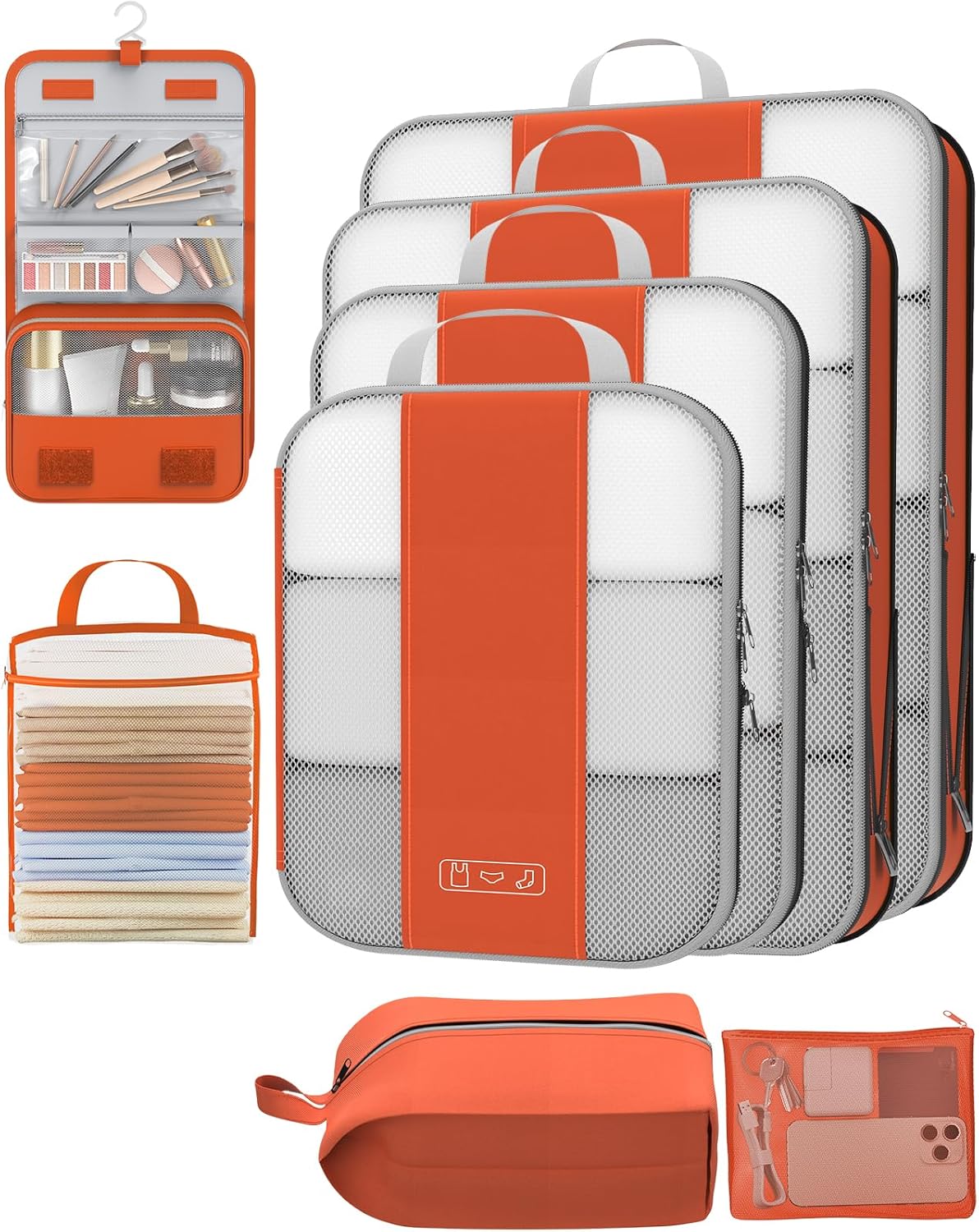 Compression Packing Cubes for Travel Essentials by OlarHike