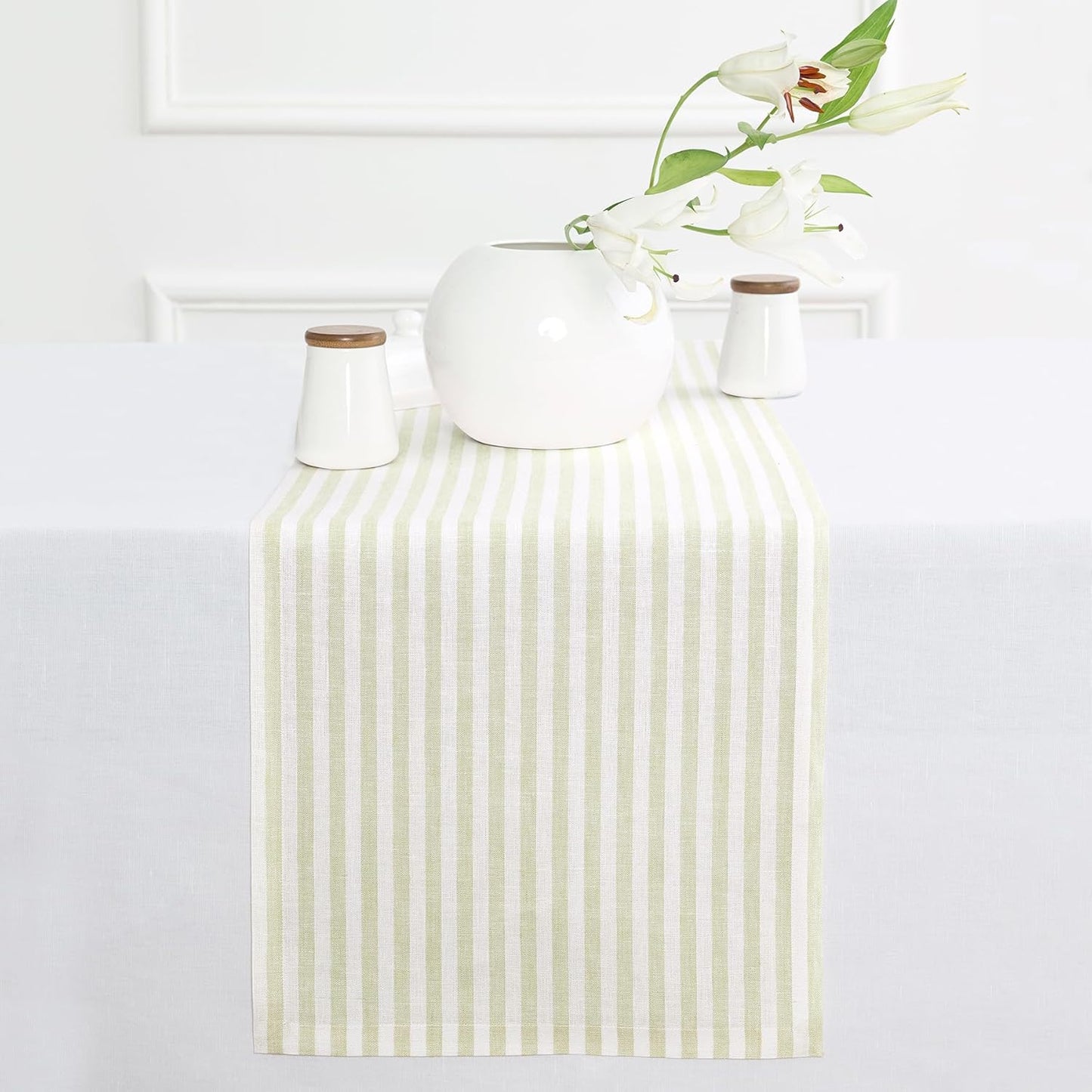 Elegant 100% Pure Linen Table Runner for Stylish Dining Decor