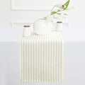 Solino Home Linen Table Runner 14 x 90 in - Amalfi Stripe Sage