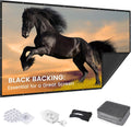 2025 Upgraded Portable Projector Screen 150in 16:9 - Black Backing