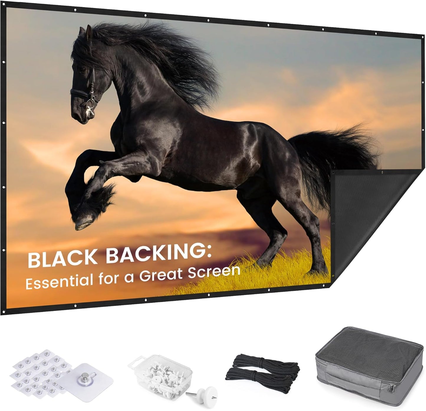 2025 Upgraded Portable Projector Screen for Indoor and Outdoor Use