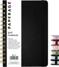 PAPERAGE Graph Paper Spiral Notebook & Journal (Black) - Sturdy 100
