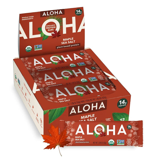 Aloha Organic Maple Sea Salt Protein Bar - Delicious Vegan Snack