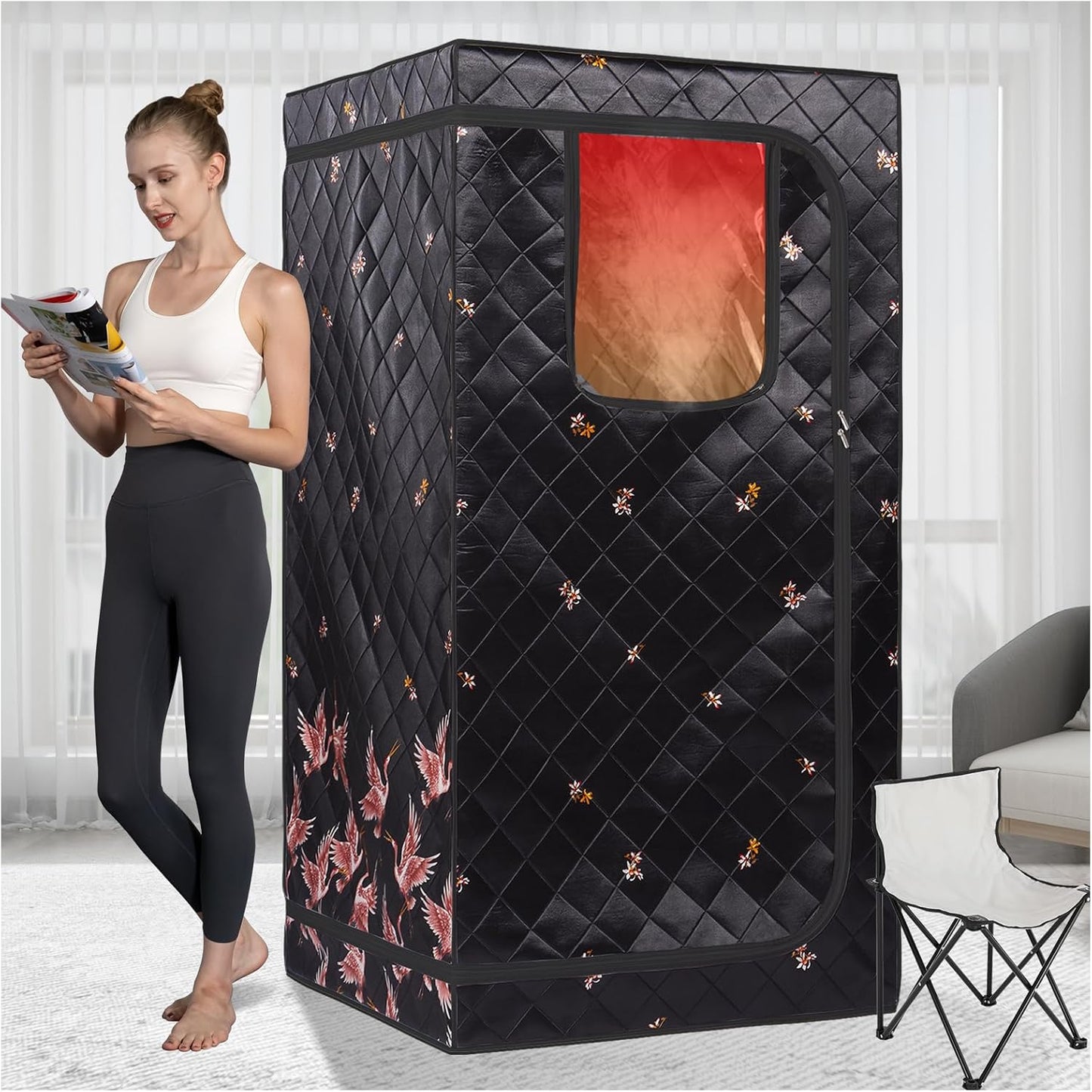 Portable Full Size 1 Person Sauna Kit for Total Relaxation - Smartmak