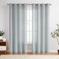 Linen Blend Stripe Curtains 96in Panels - Light Filtering Pinstripe
