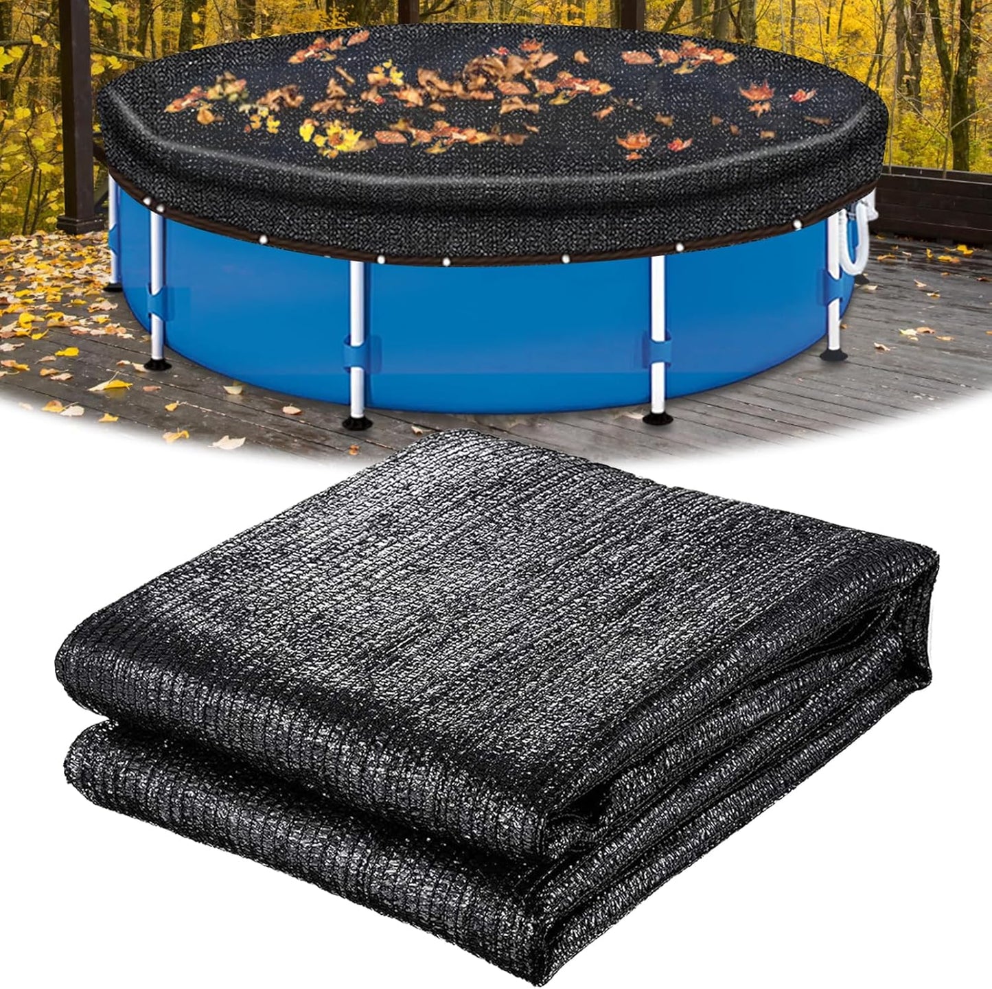 Premium 30 Ft Round Pool Leaf Net Cover for Above Ground Pools