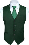 Mens Slim Fit Suit Vest Waistcoat for Business & Weddings - Cotton
