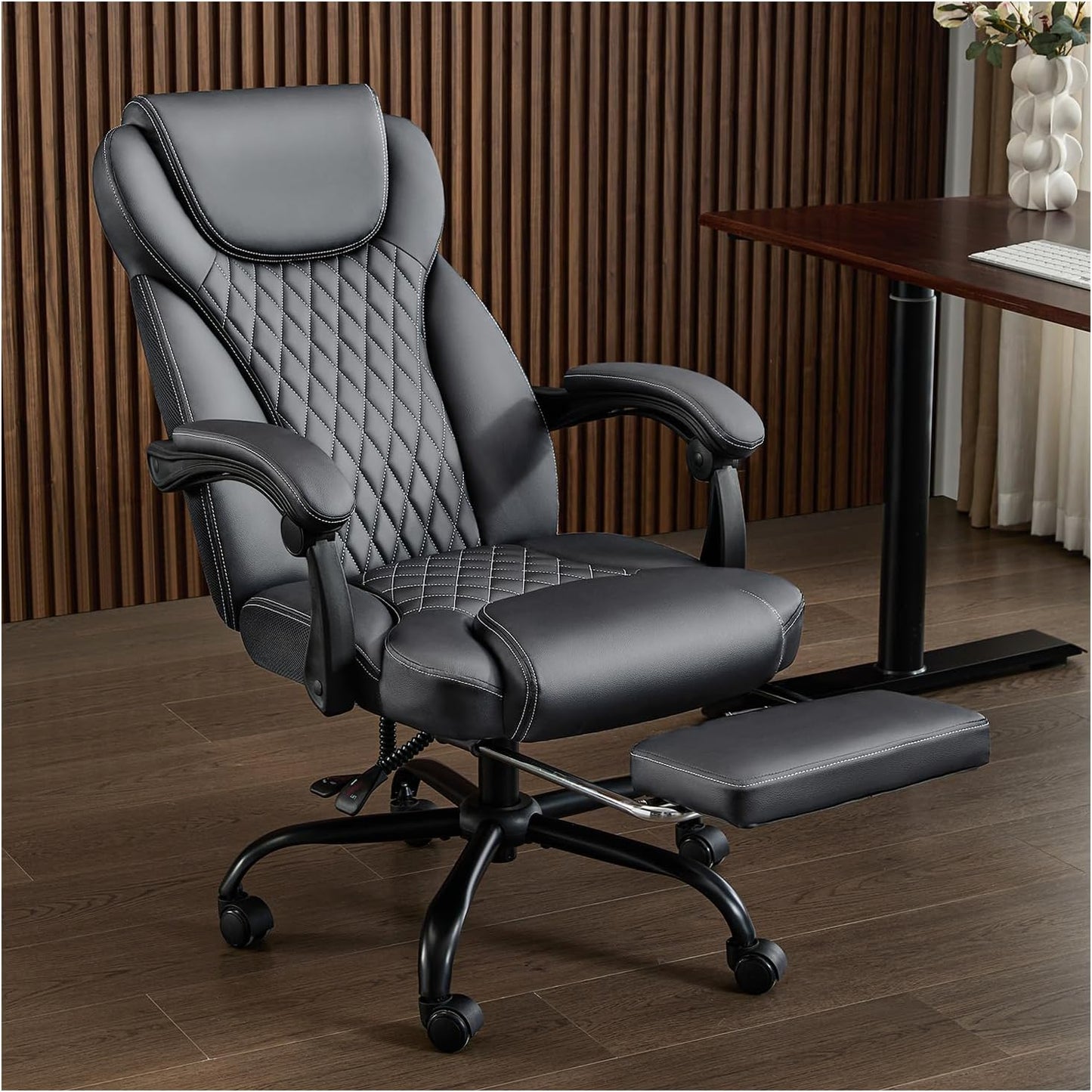Big and Tall Office Chair with Foot Rest for Ultimate Comfort