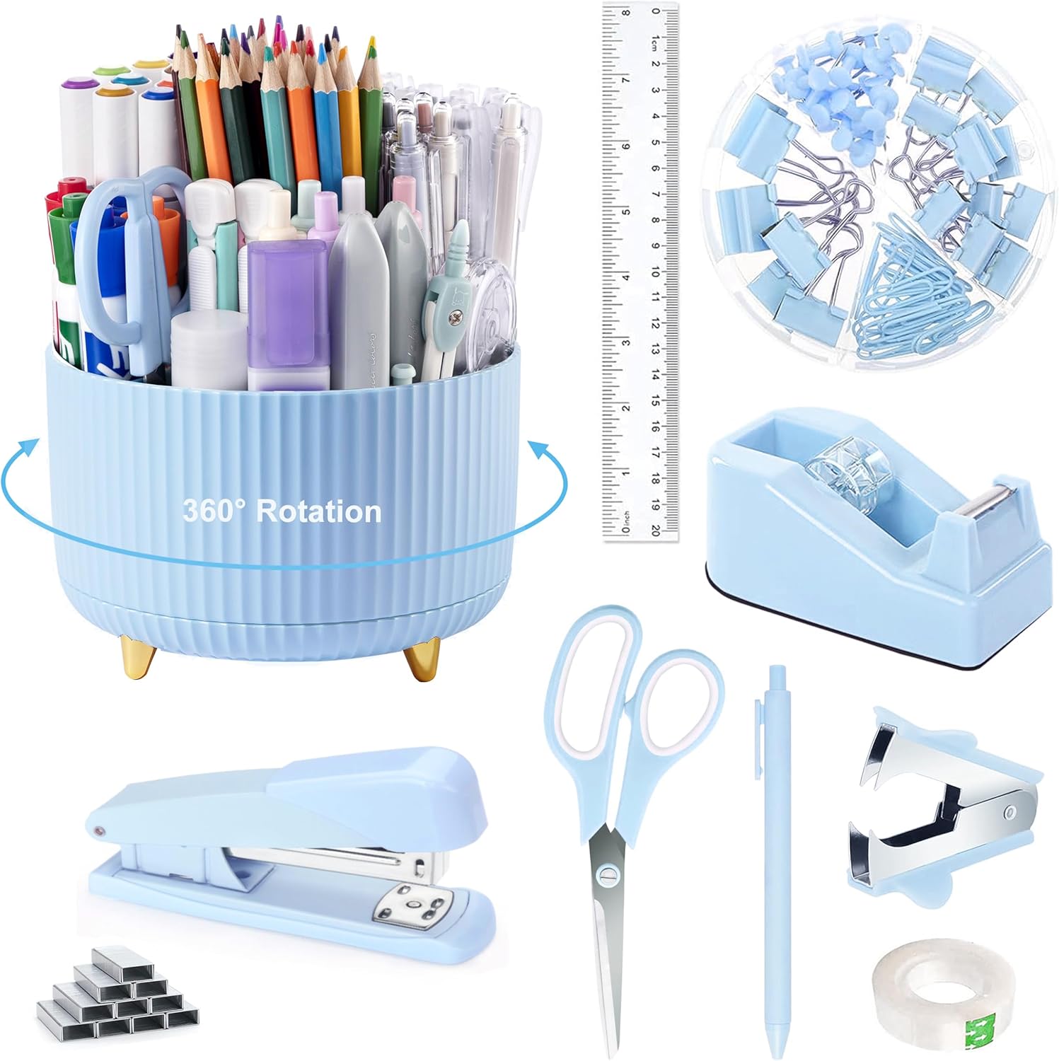 360Pen Holder Set Enhance Desk Organization