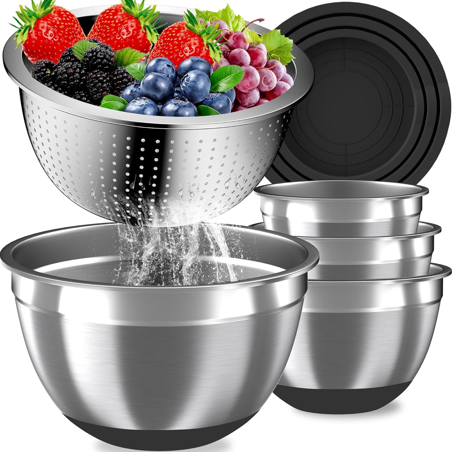 Mixing Bowls with Airtight Lids Set for Kitchen Organization