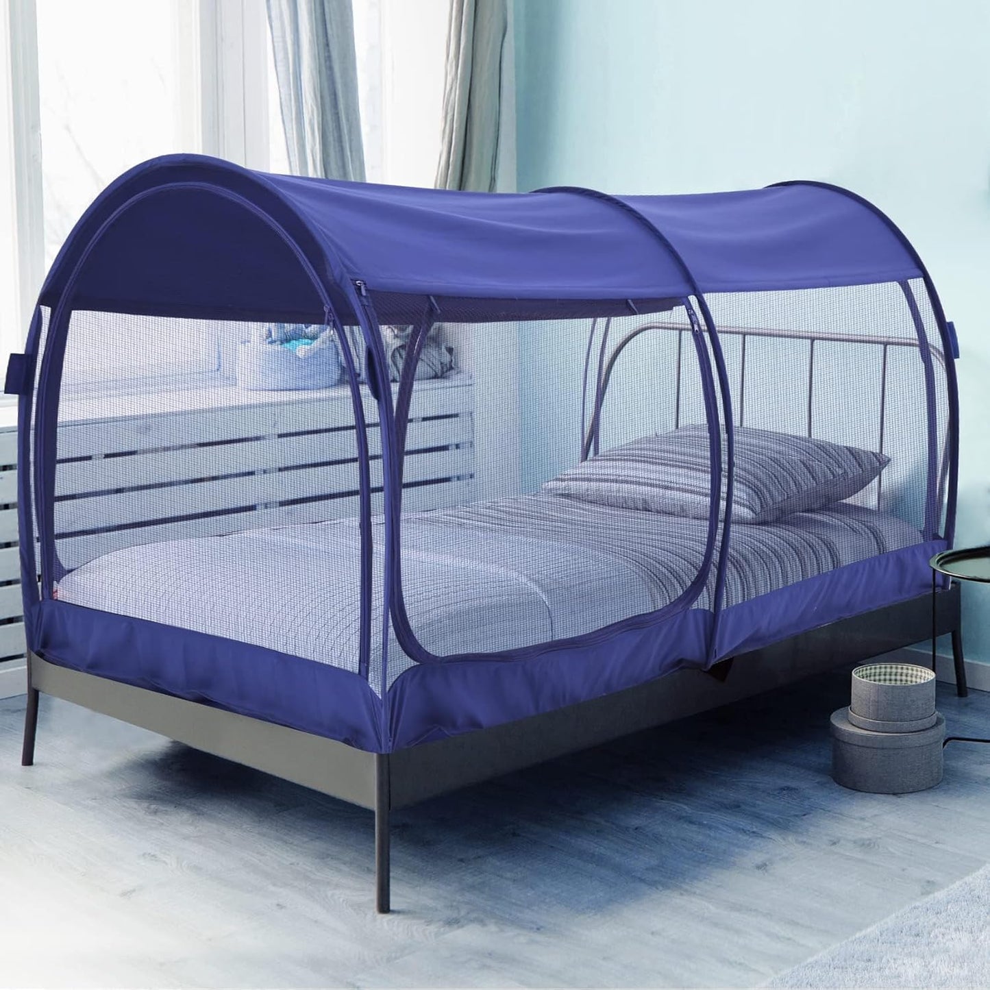 Alvantor Twin Size Canopy Bed Tent - Pop Up Privacy Haven