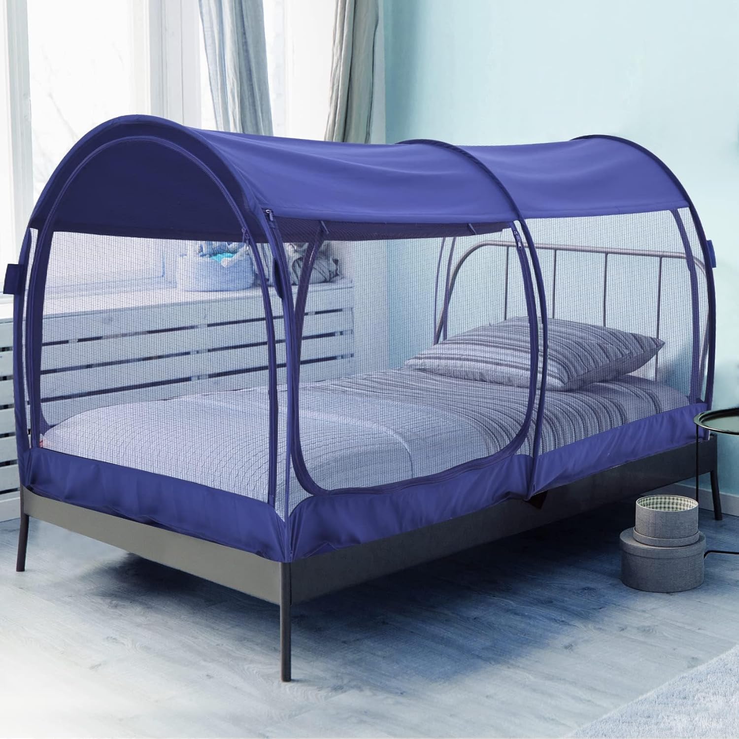 Alvantor Twin Size Canopy Bed Tent - Pop Up Privacy Haven