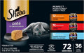 Sheba Perfect Portions Wet Cat Food Pate Twin-Pack Trays - 72 Servings