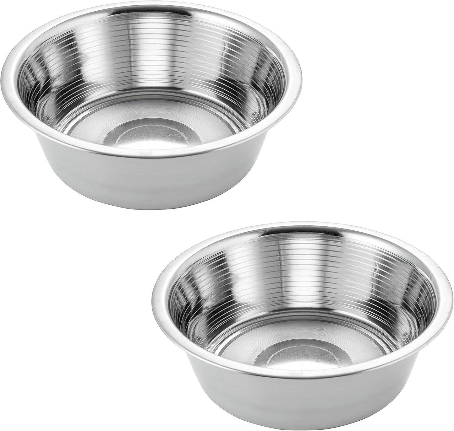 Stainless Steel Dog Bowls Set - 8.25 Diameter, 2.8 Height - Raised Feeder Double Pack