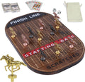 Metal Horse Racing Board Game Solid Wood Luxury Edition - Family Race