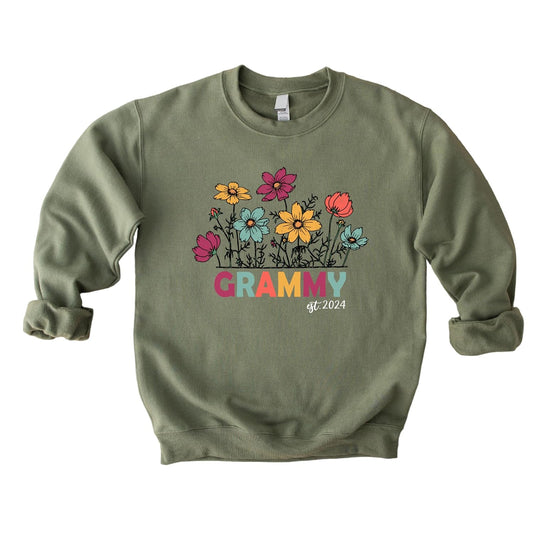Grammy Wildflowers Sweatshirt - Handmade Love