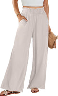 Linen Pants Wide Leg Palazzo High Waist - Summer Casual