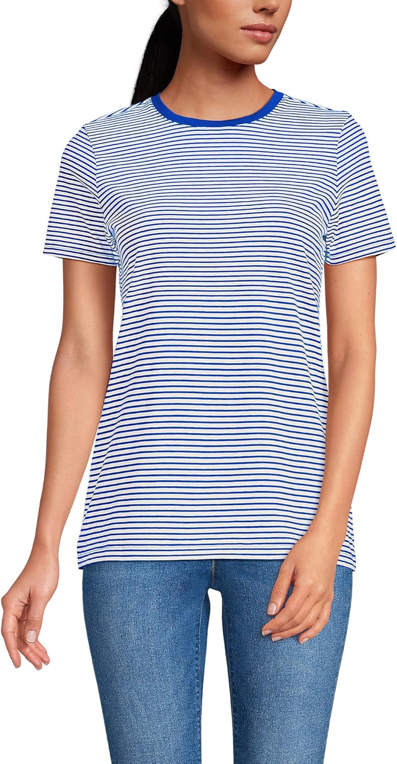 Relaxed Supima Cotton Crew Neck T-Shirt for Women - Comfort Fit