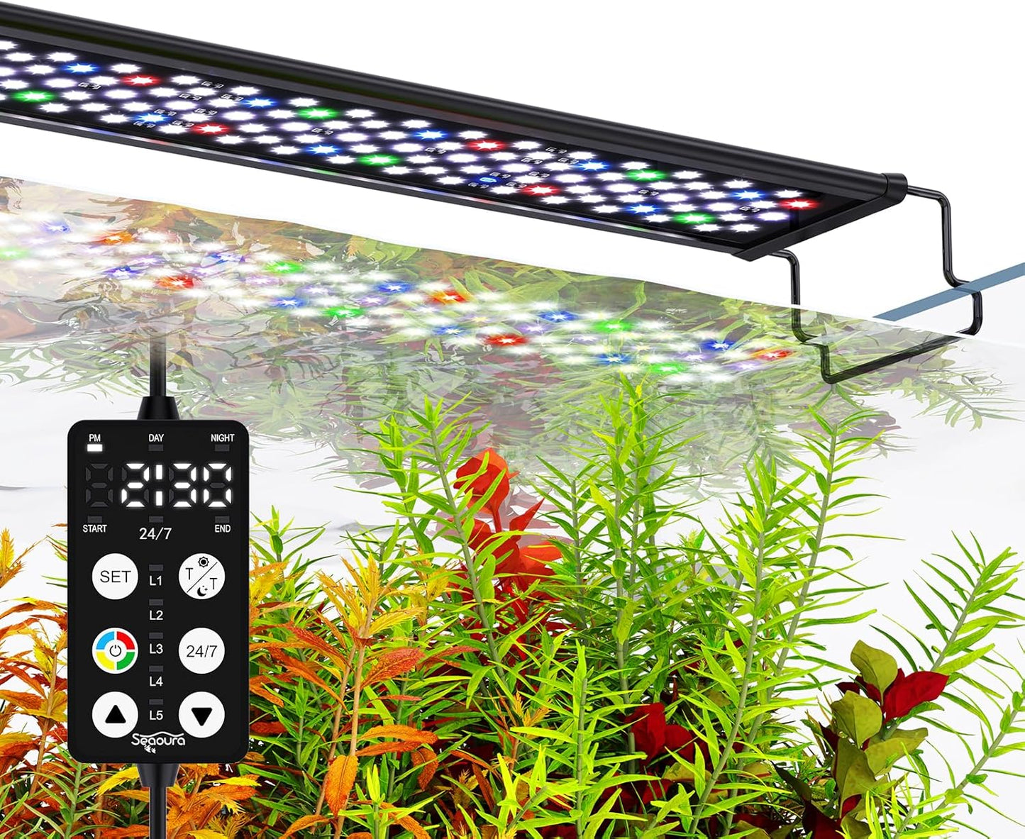 Aquarium Light for Fish Tank with Custom Timer and 8 Colors