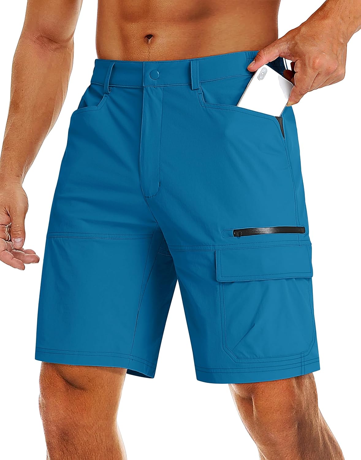 MAGCOMSEN Men's Quick Dry Hiking Cargo Shorts for Outdoor Fun