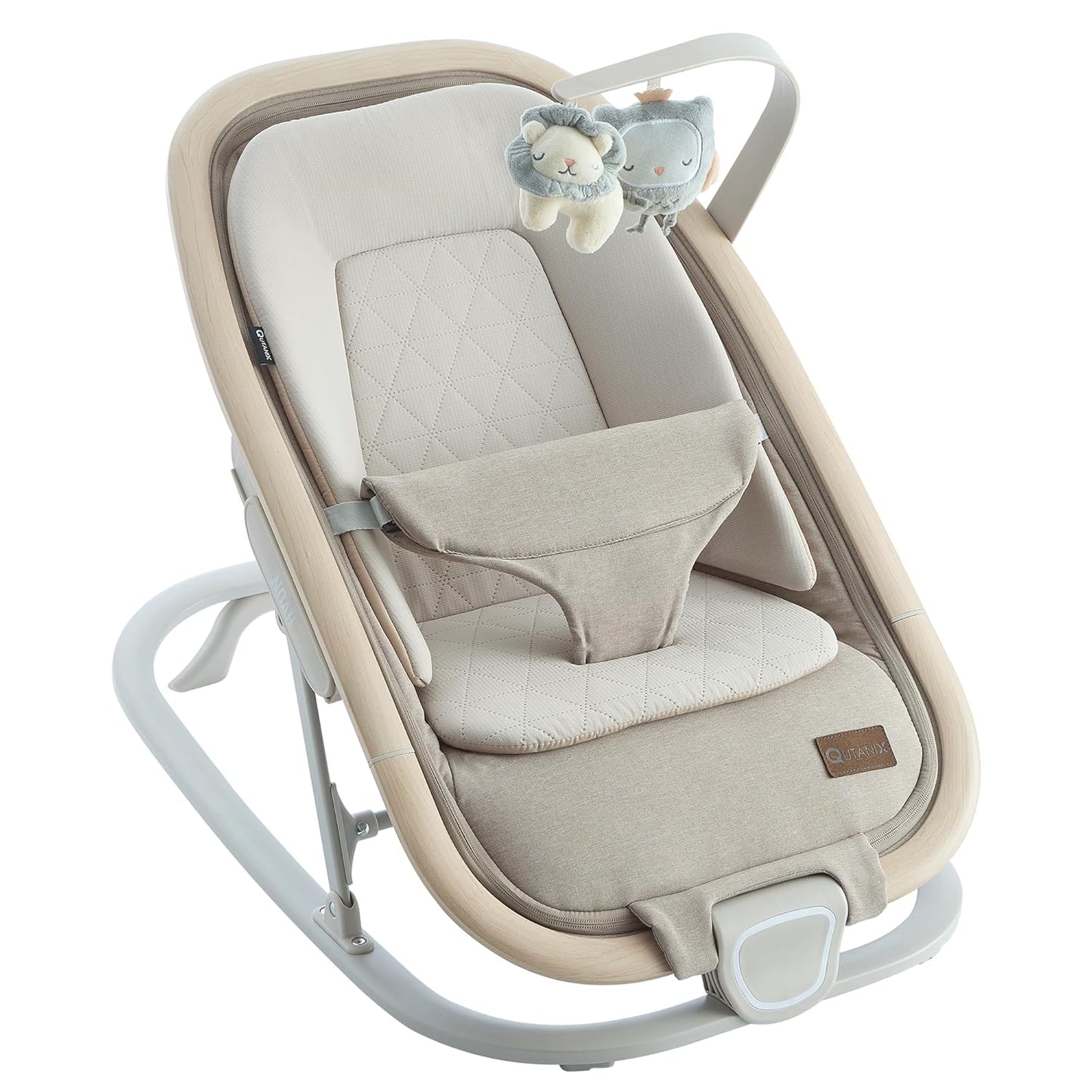 Portable Baby Bouncer & Rocker with 3 Reclining Positions for Infants