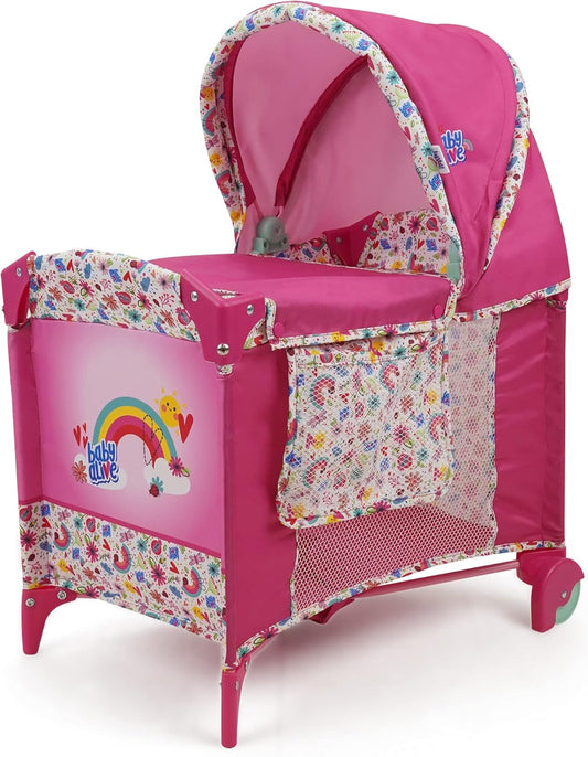 Baby Alive Deluxe Play Yard: Retractable Canopy & Easy Maneuvering