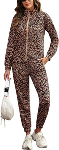 Women's Tracksuit Set Zip Up Jogger Outfit - Cozy Color Block