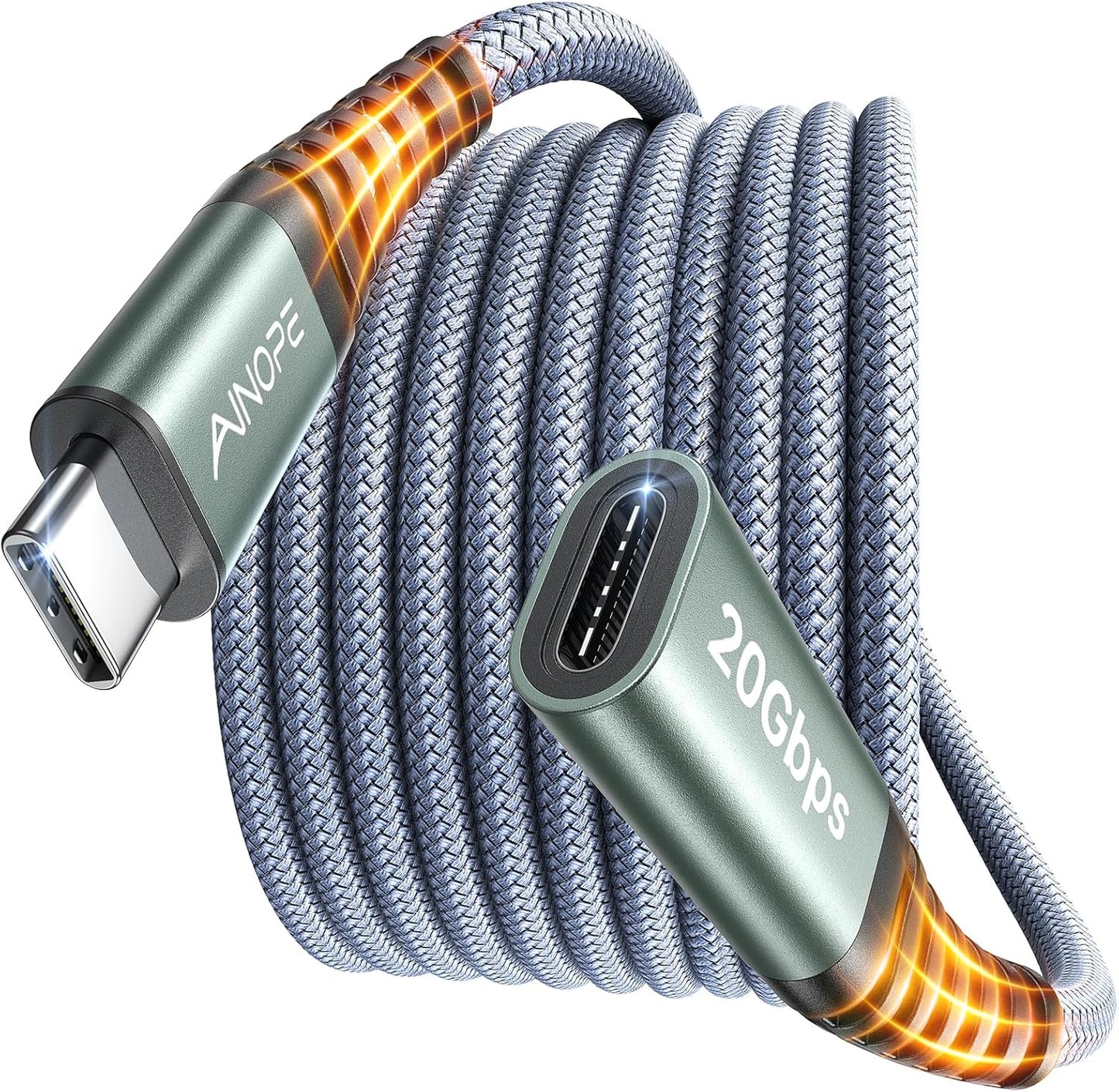 High-Speed 6.6FT USB C Extender Cord by AINOPE