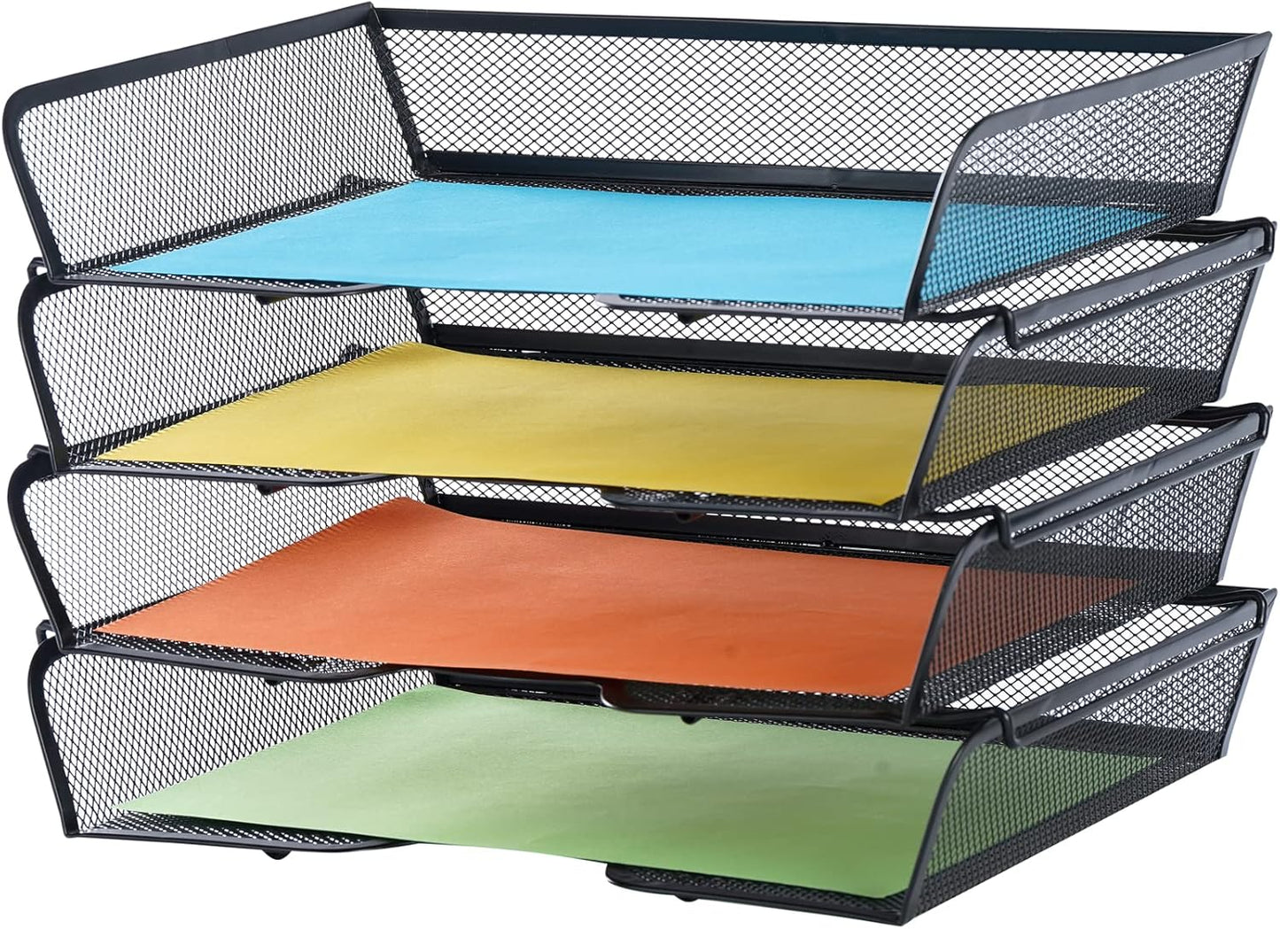 Effortlessly Organize with Mesh File Trays