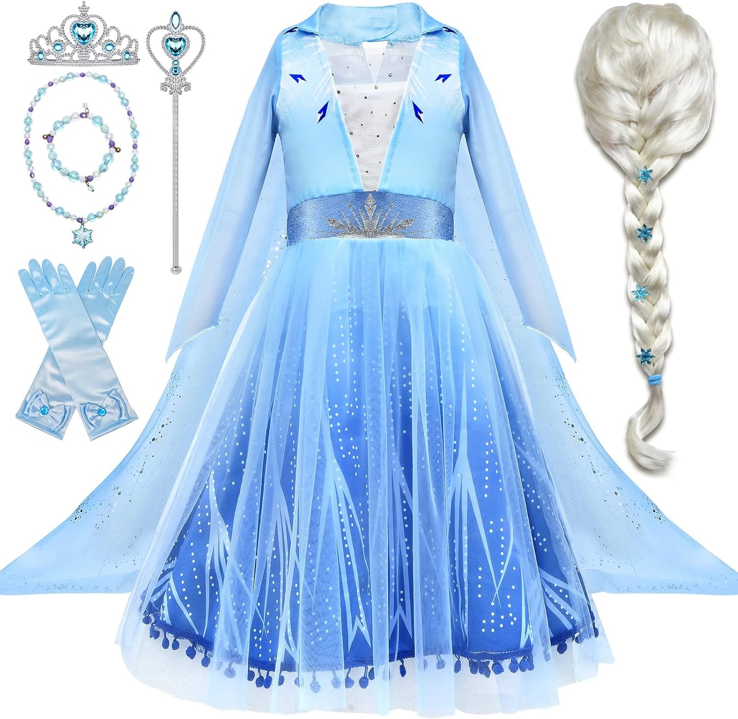 Tacobear Princess Costume Dress for Girls with Accessories Set