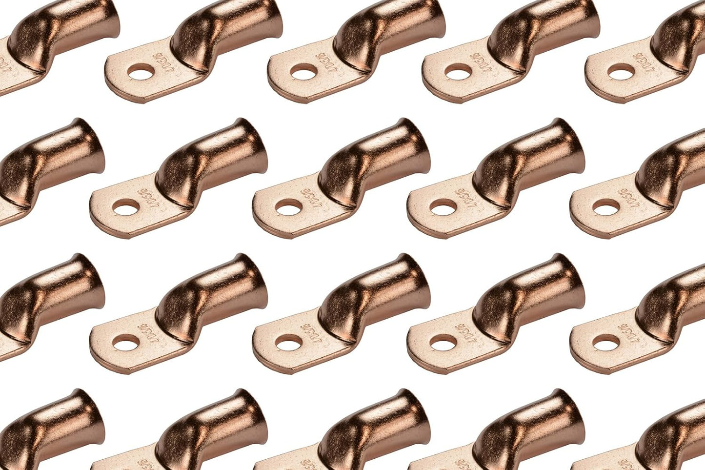 TEMCo 25 Pack Bare Copper Welding Battery Cable Ends for Durability