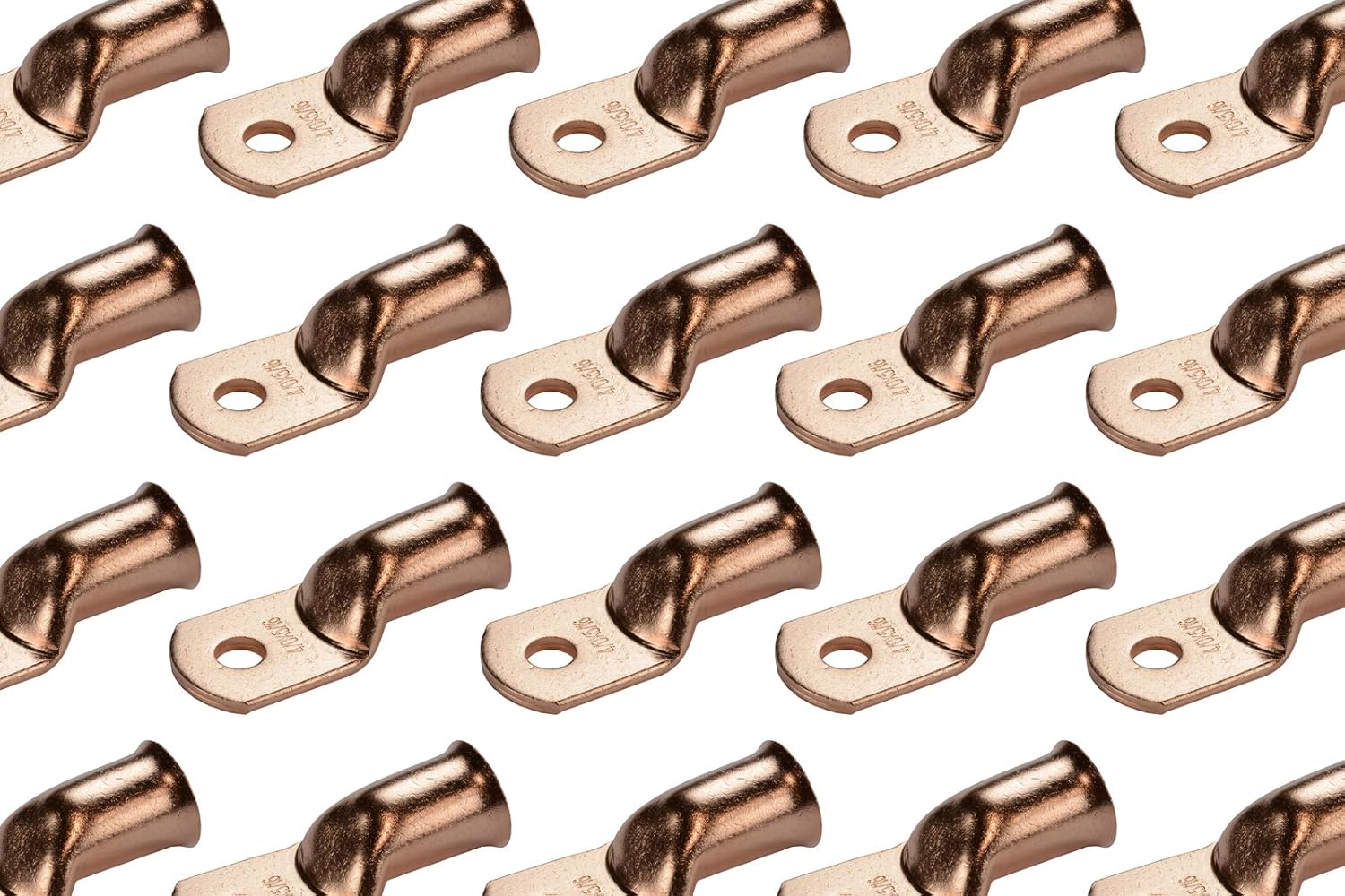 TEMCo 25 Pack Bare Copper Welding Battery Cable Ends for Durability