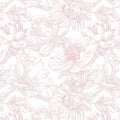 Peel and Stick Floral Wallpaper 393in x 17.3in - Boho White Pink