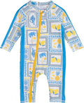 SwimZip Boys' Long-Sleeve UPF 50+ Swimsuit for Baby & Toddler - Full