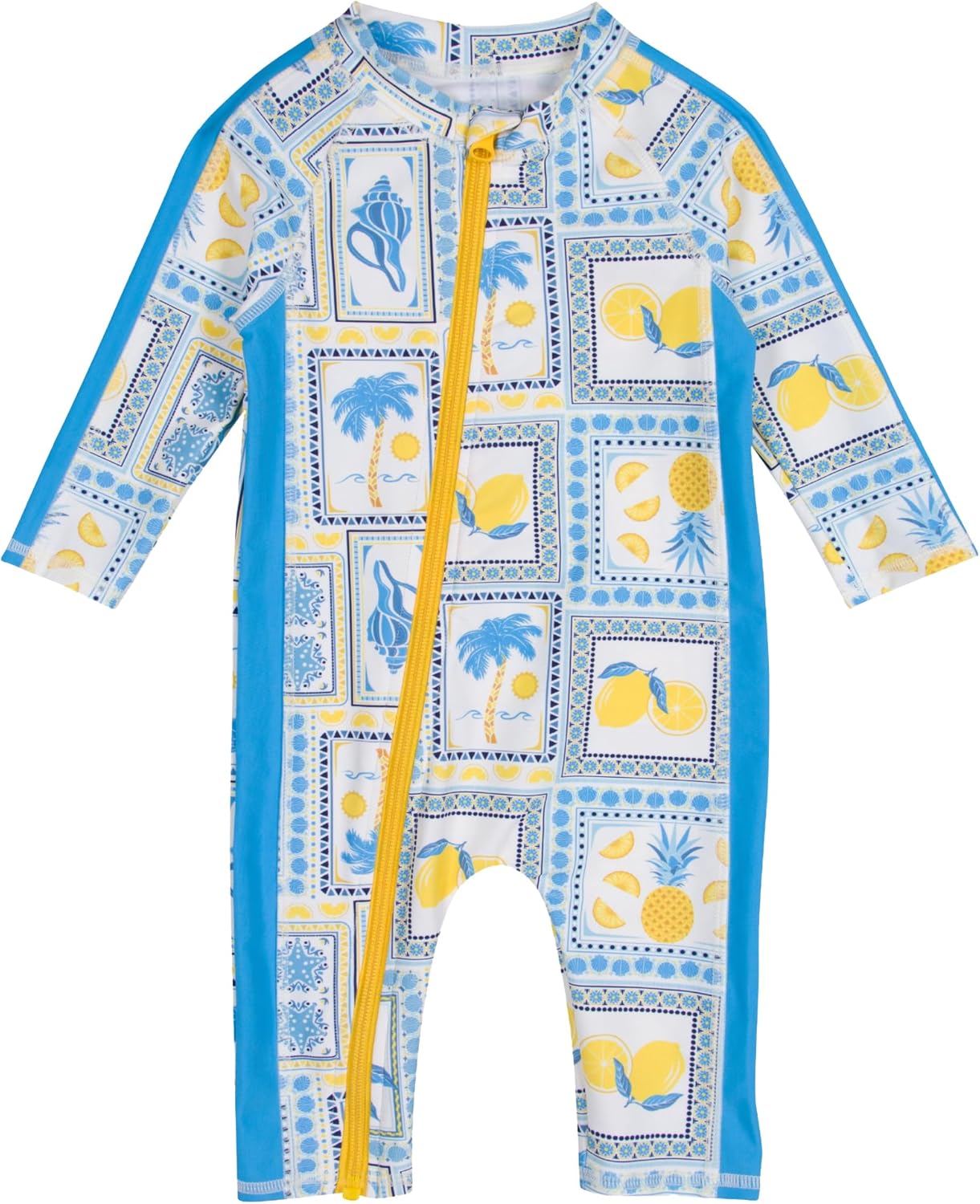 SwimZip Boys' Long-Sleeve UPF 50+ Swimsuit for Sun Protection