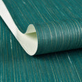 Haimin Grasscloth Wallpaper Peel and Stick Teal Green Design