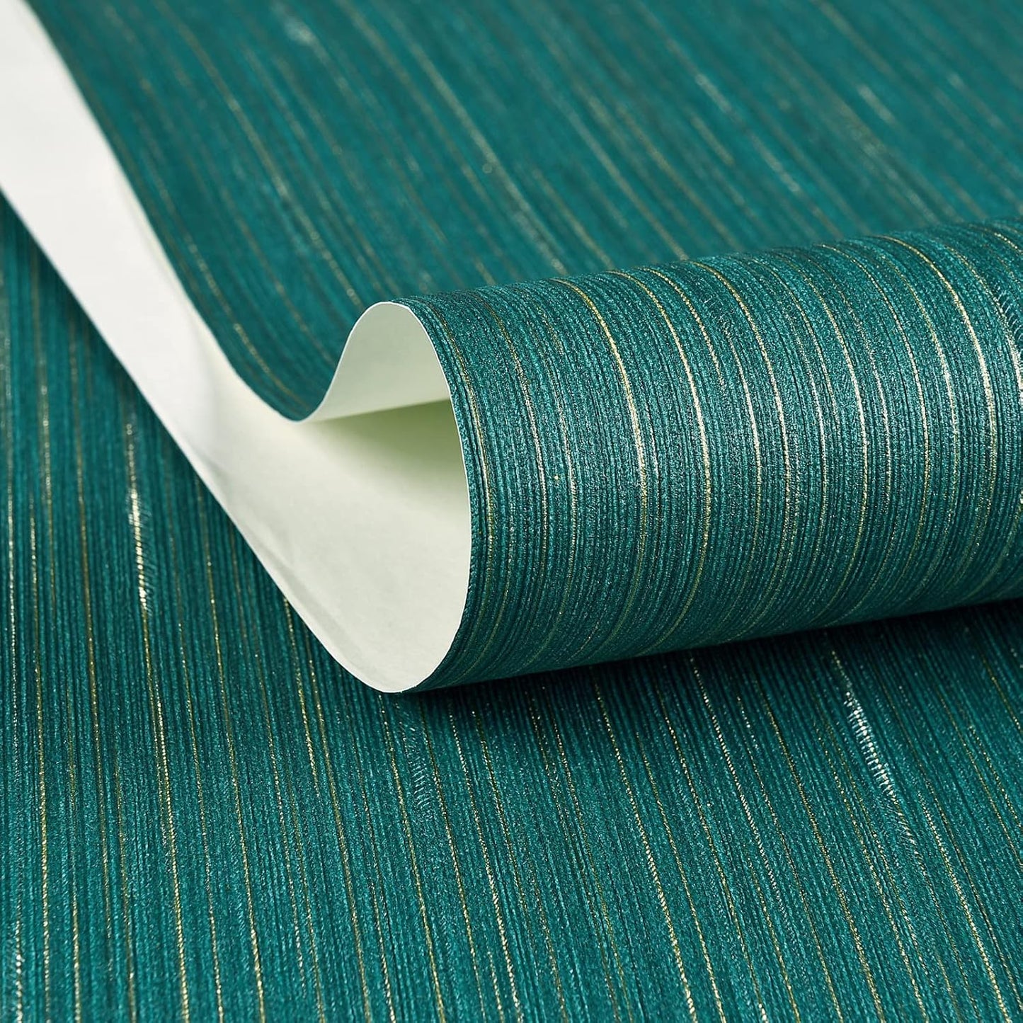 Haimin Grasscloth Wallpaper Peel and Stick Teal Green Design