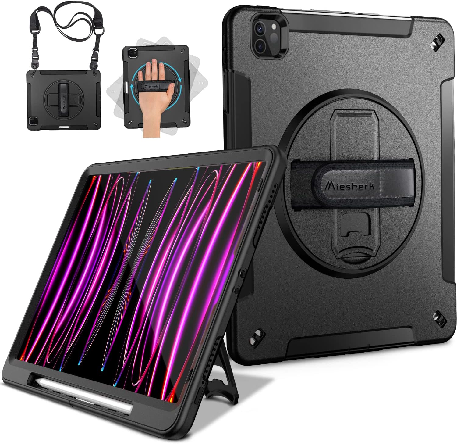 Miesherk iPad Pro 12.9 Case - Heavy Duty Shockproof Protection