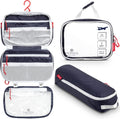 Toiletry Bag Kit Set: Travel Hanging Bag & Organizer Pouch