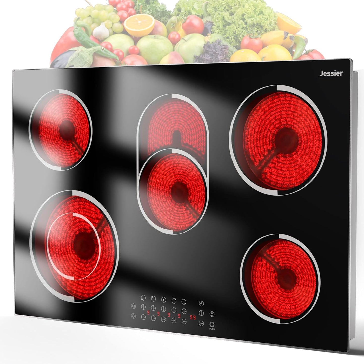 30 Inch Electric Cooktop with 5 Burners for Fast Cooking