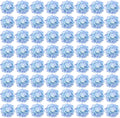 Blue Purple Hydrangea Flowers 64 PCS Artificial Heads and Stems - Lush