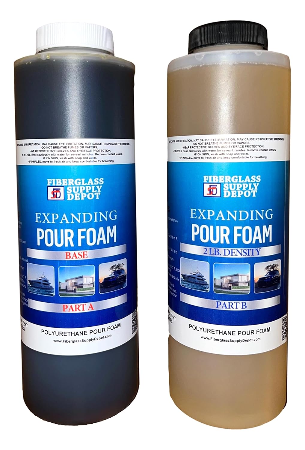 2 Lb Density Expanding Pour Foam for Flotation and Insulation