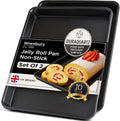 Wrenbury Jelly Roll Pan Set of 2 15x10 - Durable Carbon Steel Baking