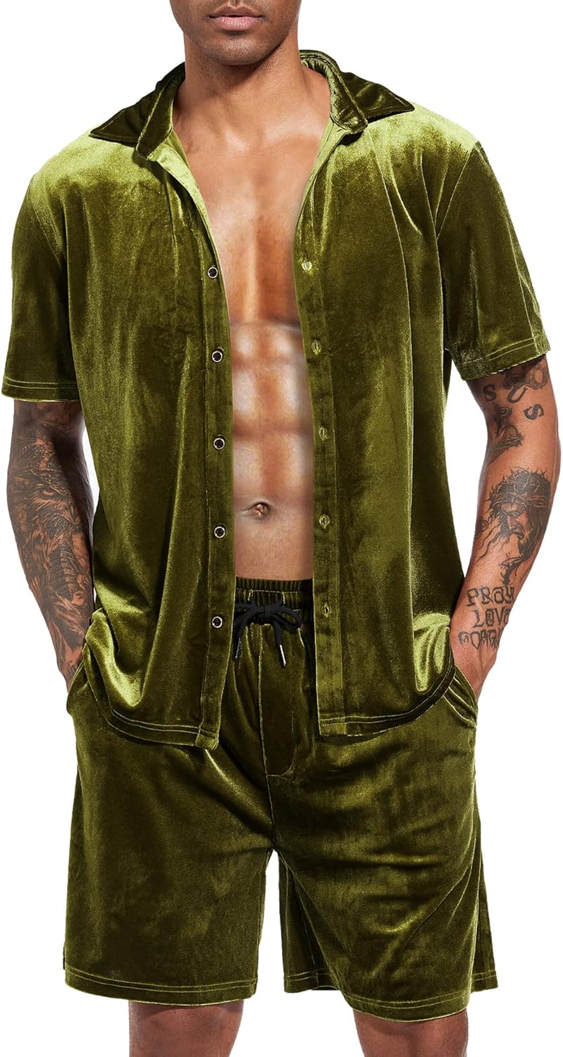 LecGee Men Summer Casual Short Sets for Stylish Comfort
