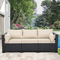 Rattaner Patio Furniture 3-Seat Sofa for Outdoor Comfort