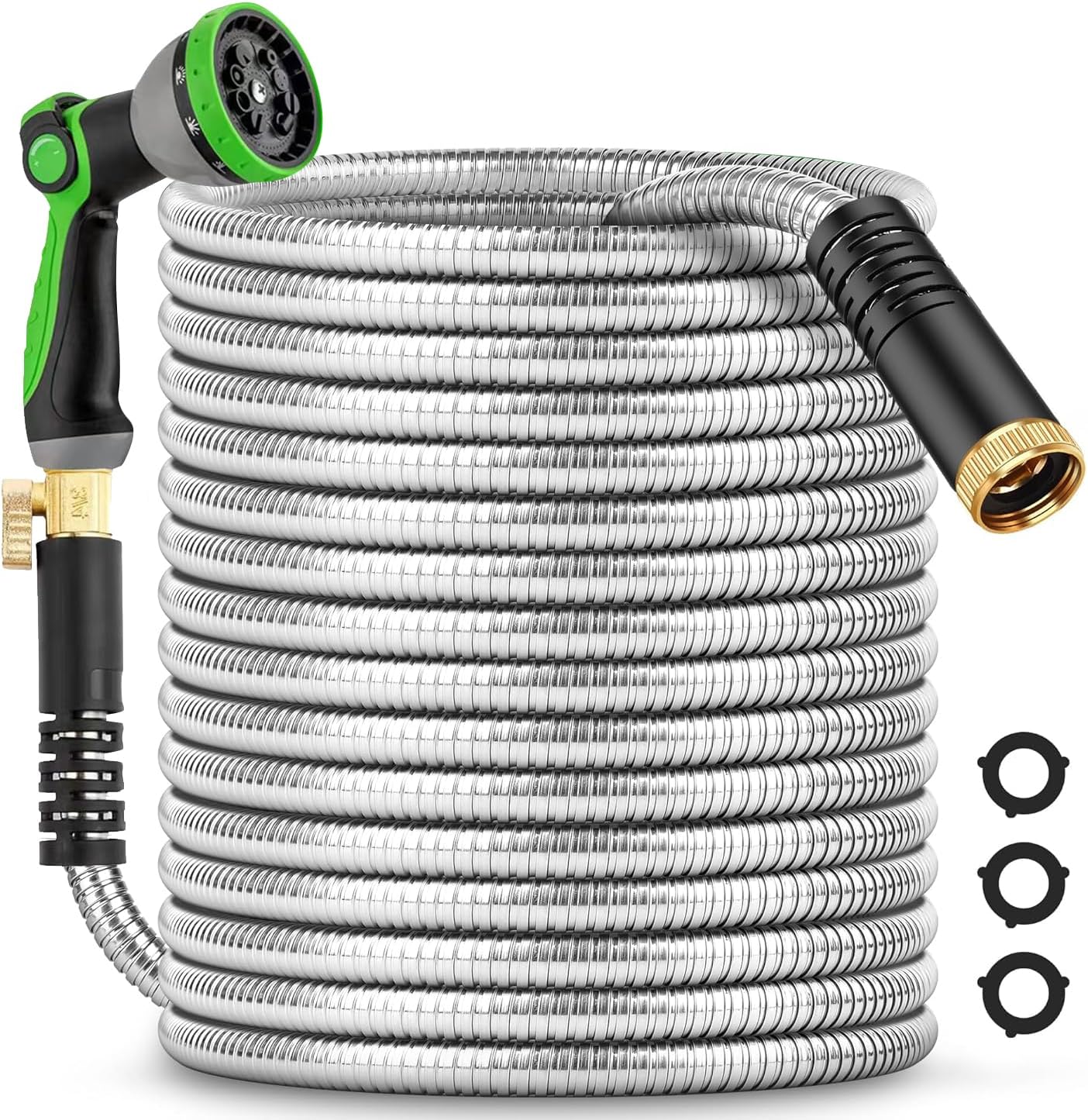 200Ft Metal Garden Hose by Greenleisure: Durable & Flexible