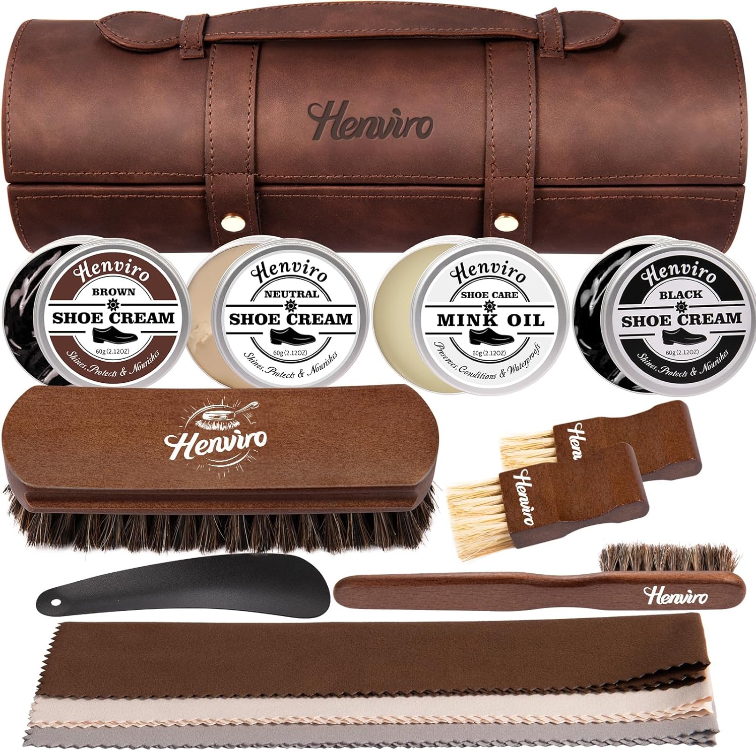 Henviro Leather Shoe Polish Kit for Impeccable Shoe Care