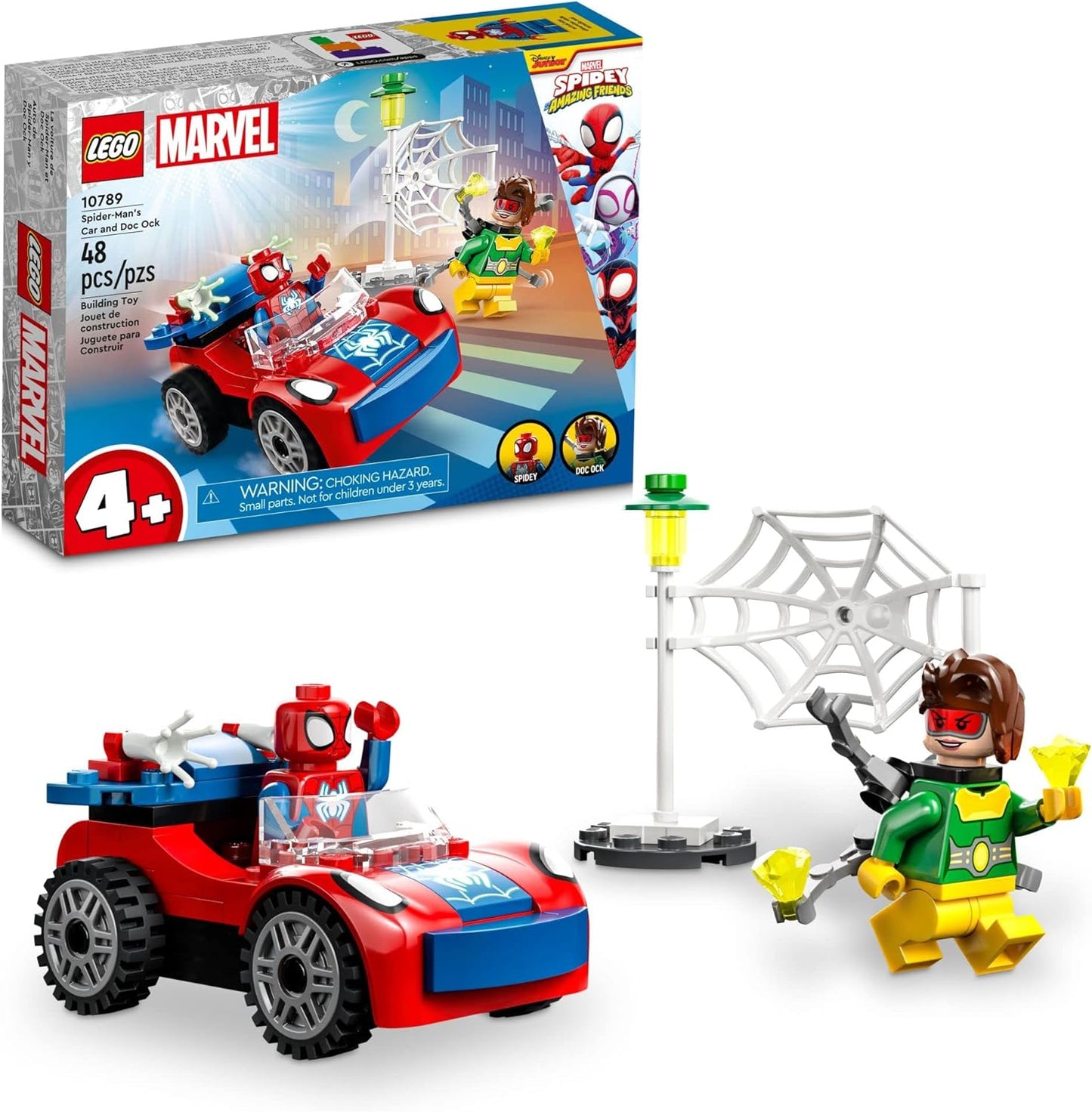Spider-Man's Glow Car: Buildable Toy for Kids 4+